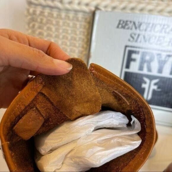 Frye Cognac " Whiskey" Short Leather Boots Size 6.5 - Picture 9 of 10